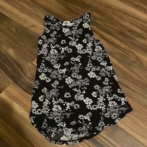 High-neck floral tank top